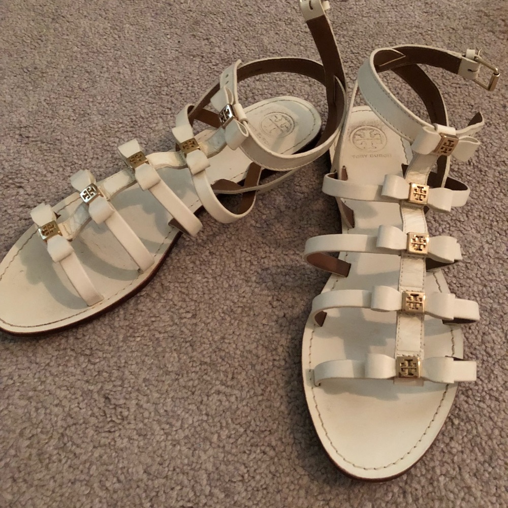 Tory Burch cream sandals